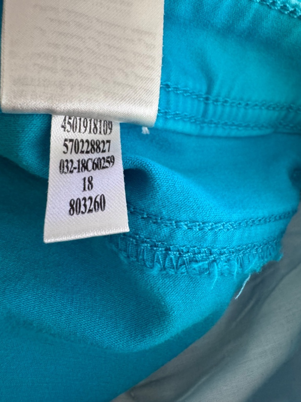 Chico’s The Platinum Crop Pants Turquoise Blue Stretch Crop Jeans Sz 2 - Picture 11 of 11